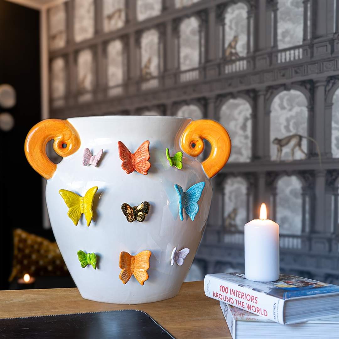 Vase Aurelia - Schmetterlinge, Large, Höhe: 39 cm - von strohdeicher design10084