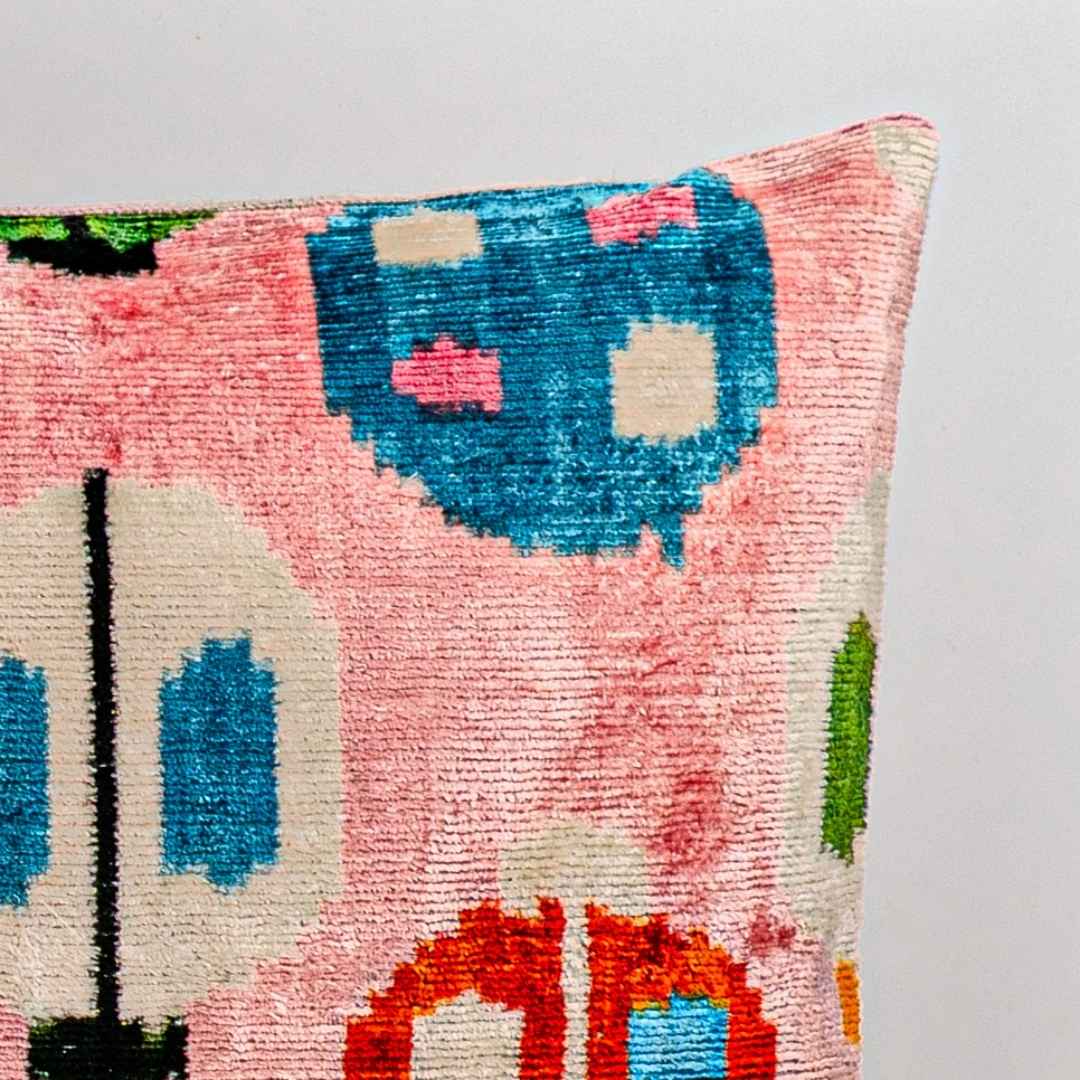 Ikat Kissen Franzi - Silk - Velvet 40 x 40 - von strohdeicher design10025