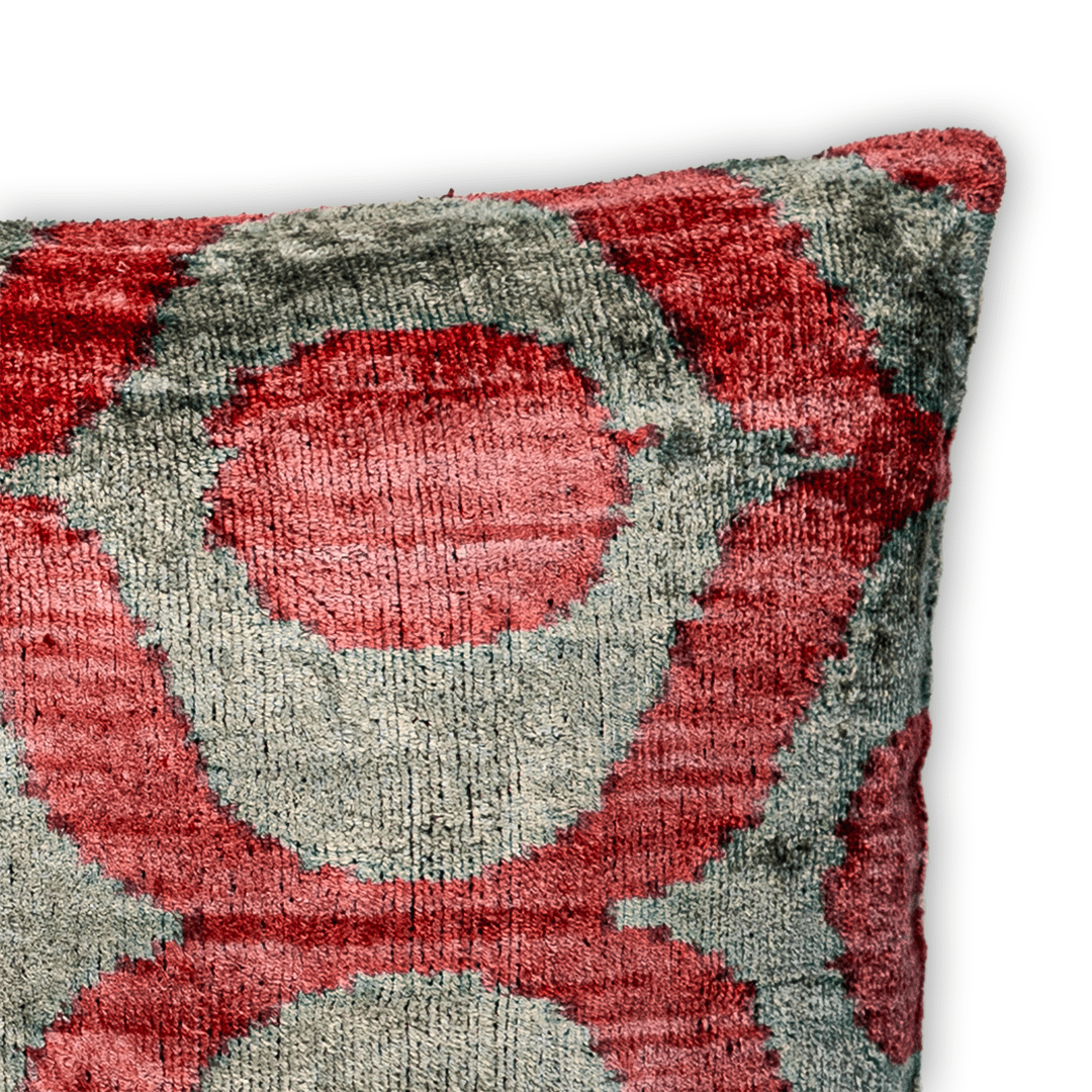 Luxus Dekokissen lkat JW Rot - Silk - Velvet 40x60 cm. Seide. Samt. Premium Füllung inklusive. - von strohdeicher design10369