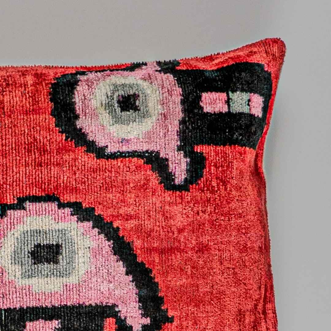 Ikat Kissen Jelly Belly - Silk - Velvet 40 x 40 - von strohdeicher design10033