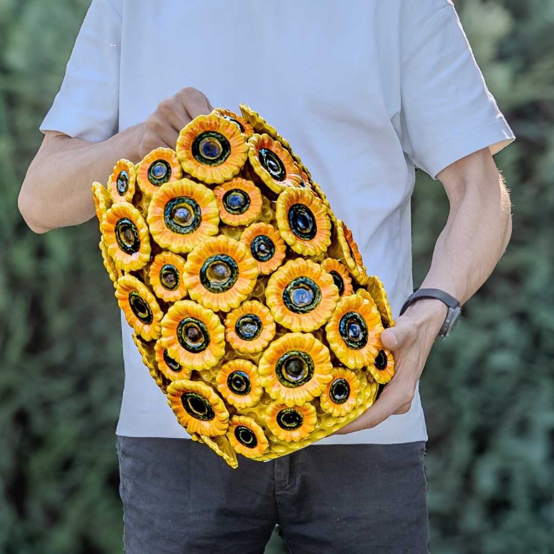 Vase Sunflower Bomb - Large - Höhe 41 cm - von strohdeicher design10012